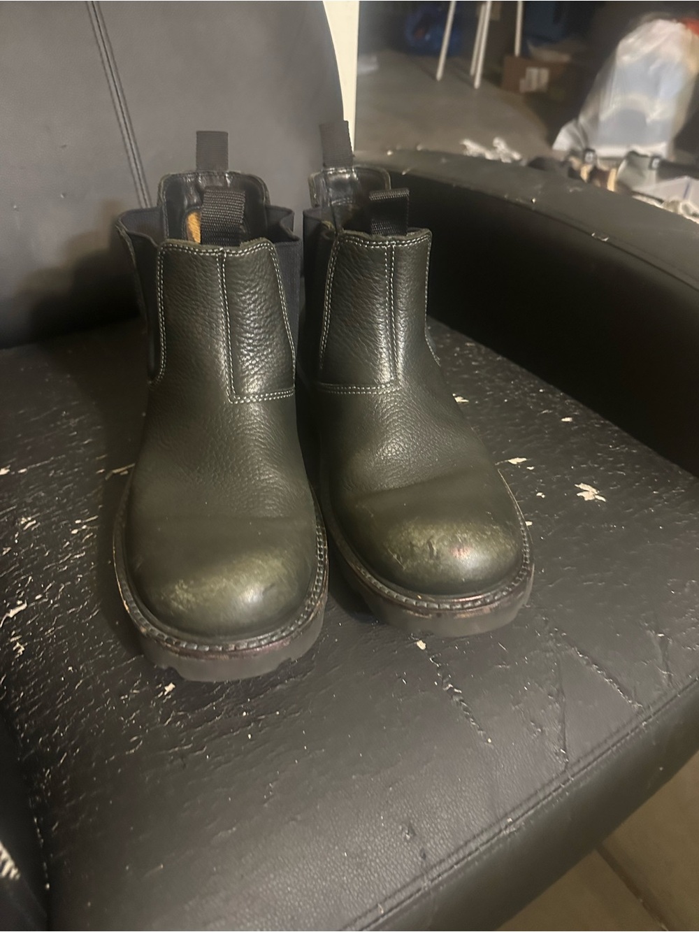 Ecco Men's Chukka Boots in Dark Green Leather